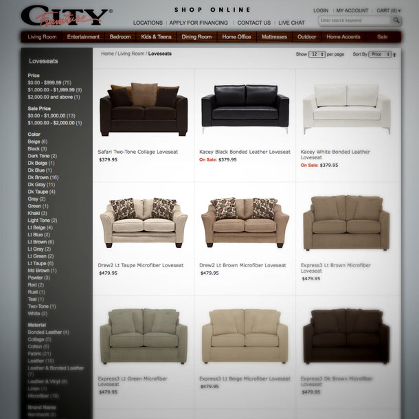 eCommerce Web Design City Furniture
